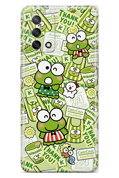 FLAMENKO حافظة هاتف شفافة لطيفة على شكل ضفدع منقوش متوافقة مع هاتف اوبو A74