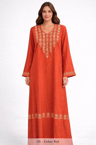 Kareem Miss Salma Women's jalabiya with distinctive oriental embroidery, soft...