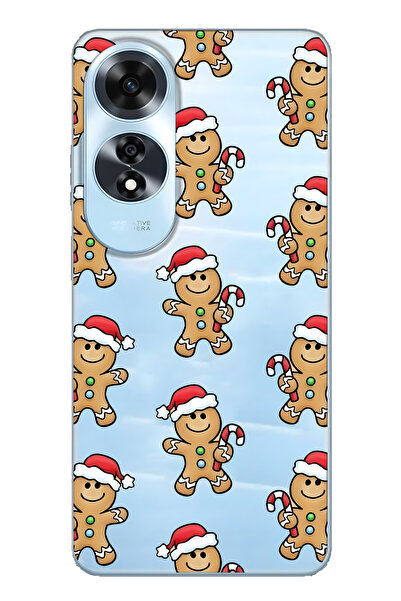 FLAMENKO حافظة هاتف شفافة متوافقة مع هاتف أوبو A60 جيلدريت كوكلي منقوش