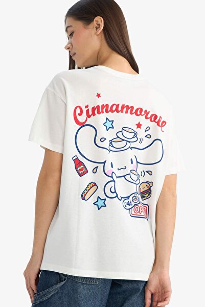 DeFacto Hello Kitty Oversized Printed Short Sleeve T-Shirt G1903Ax26Sp