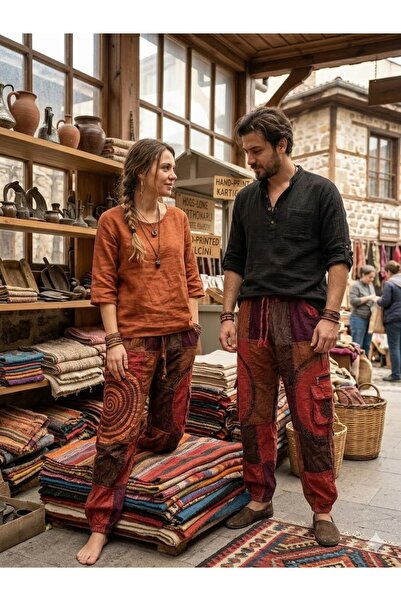 AYASOFYA OTANTIK Unisex Nepalese Authentic Ethnic Casual Hippie Bohemian Trou...