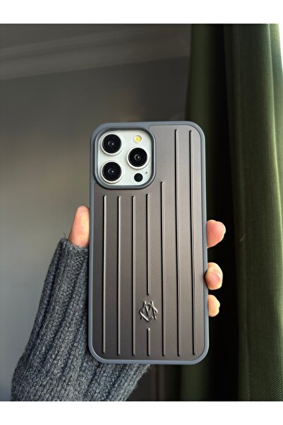 daystar Premium Çi Striped Zel Gray Phone Case Compatible with iPhone 16 Pro Max