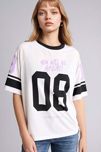 DeFacto Oversize Crew Neck Printed Short Sleeve T-Shirt G5890Ax26Sp