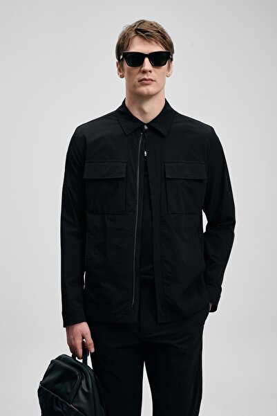 Lufian 111120071 Beck Shirt Men's Jacket Black