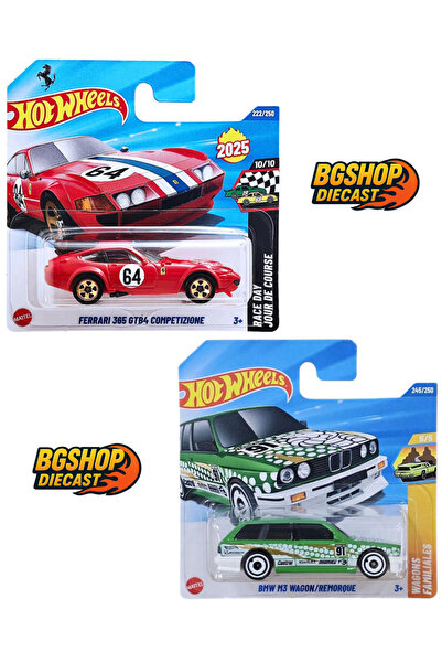 HOT WHEELS Ferrari 365 GTB4 Competizione (red) - BMW M3 Wagon