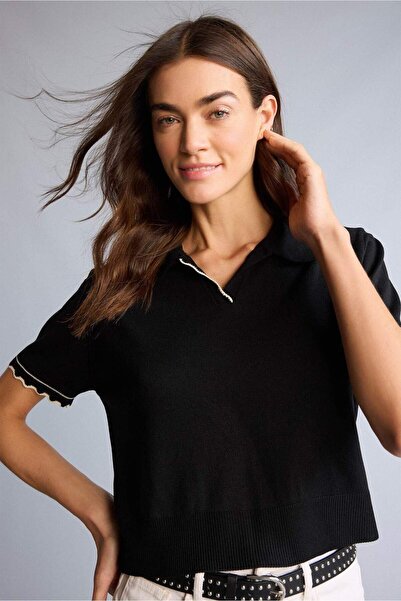 DeFacto Regular Fit Polo Collar Sweater H6643Ax26Sp