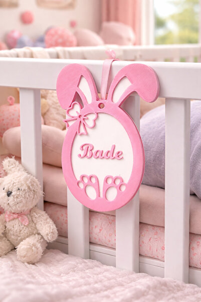 Mescolare Kişiye Özel Tavşan İsimlik Bebek Kapı Süsü 20 cm – Hastane Odası ve...