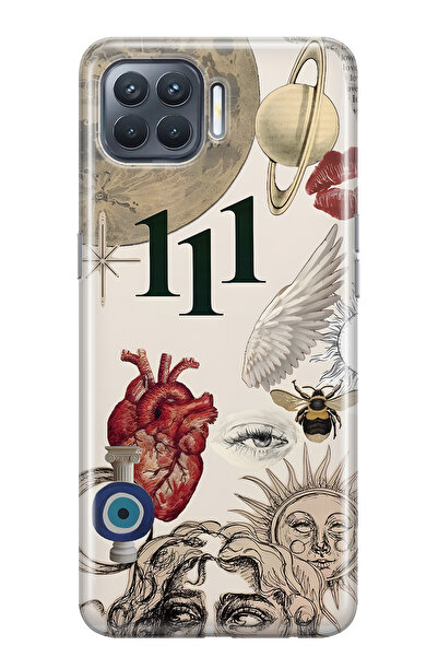 FLAMENKO حافظة هاتف شفافة متوافقة مع هاتف اوبو رينو 4 لايت من نوع Astro Symbo...