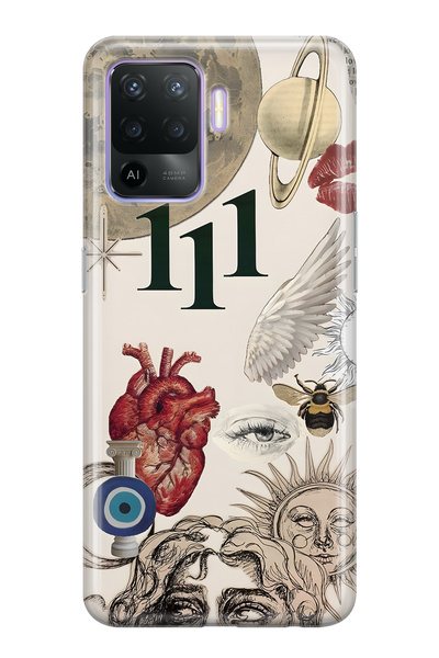 FLAMENKO حافظة هاتف شفافة متوافقة مع هاتف أوبو رينو 5 لايت من نوع Astro Symbo...