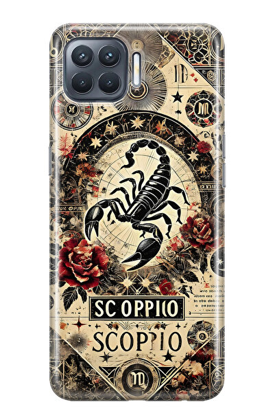 FLAMENKO حافظة هاتف شفافة متوافقة مع هاتف أوبو رينو 4 لايت A كريب بيرس منقوش