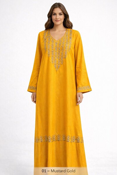 Kareem Miss Salma Women's jalabiya with distinctive oriental embroidery, soft...