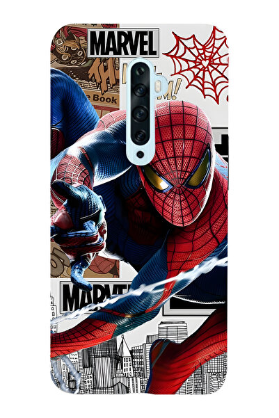 FLAMENKO حافظة هاتف شفافة متوافقة مع هاتف أوبو رينو 2Z سوبر هيرو منقوش