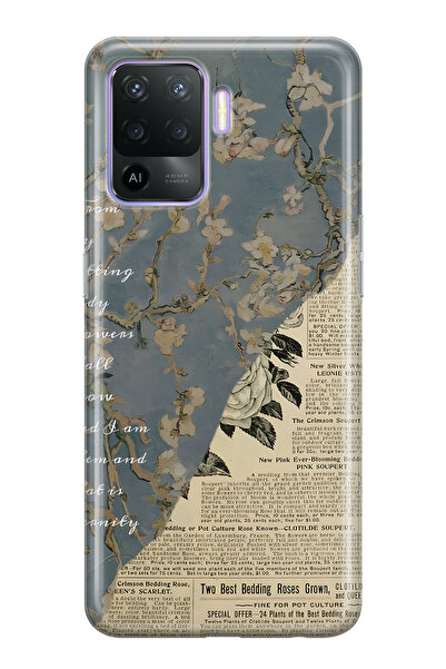 FLAMENKO حافظة هاتف شفافة متوافقة مع هاتف اوبو رينو 5 لايت فينتاج جازيت كولاج...