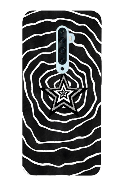 FLAMENKO حافظة هاتف شفافة متوافقة مع هاتف اوبو رينو 2Z باللونين الأسود والأبي...