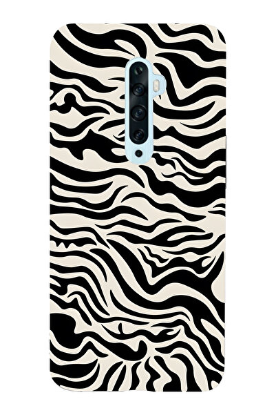FLAMENKO حافظة هاتف شفافة متوافقة مع هاتف اوبو رينو 2Z زيبرا منقوش