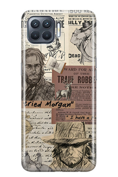 FLAMENKO حافظة هاتف شفافة متوافقة مع هاتف أوبو رينو 4 لايت ويسترن منقوش