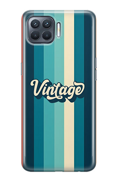 FLAMENKO حافظة هاتف شفافة متوافقة مع هاتف اوبو رينو 4 لايت فينتاج منقوش