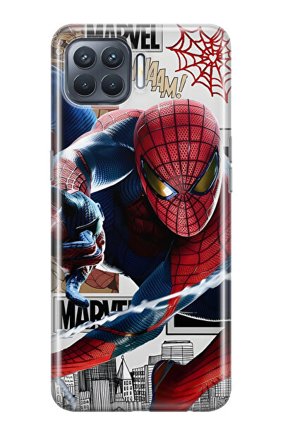 FLAMENKO حافظة هاتف شفافة متوافقة مع هاتف أوبو رينو 4 لايت سوبر هيرو منقوش