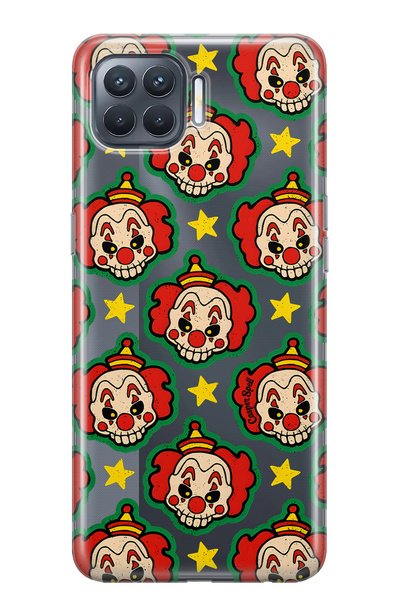 FLAMENKO حافظة هاتف شفافة متوافقة مع هاتف أوبو رينو 4 لايت كلاوو منقوش