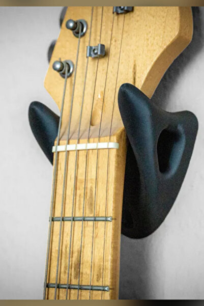 Genç 3D Duvar Tipi Gitar Askısı - Güvenli ve Estetik Enstrüman Askı Aparatı |...