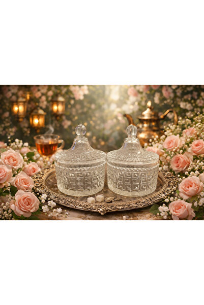 China Luxury glass sugar set – 2 sugars in one carton