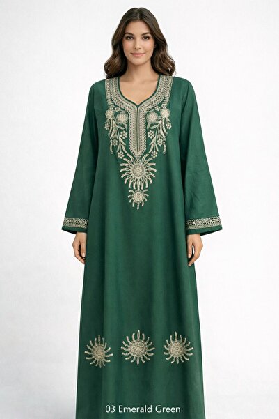 Kareem Miss Salma Women's jalabiya with distinctive oriental embroidery, soft...