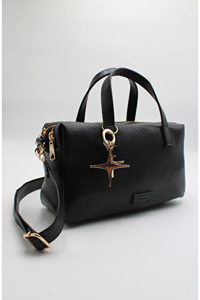 LASSO Geantă de damă cu cu accesoriu metalic compartimente și geantă de umăr ...