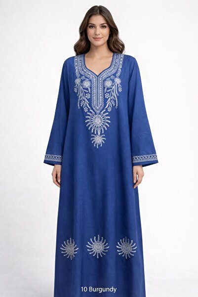 Kareem Miss Salma Women's jalabiya with distinctive oriental embroidery, soft...