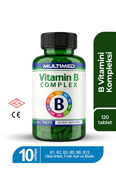 Multimed B Vitamini Kompleksi – Enerji Artırıcı & Destek – 120 Tablet