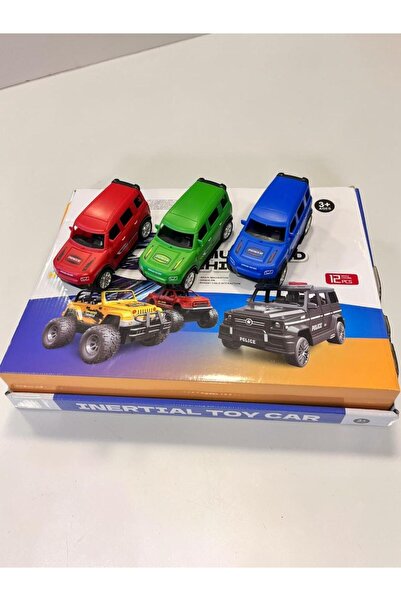 BYCEGU Fricction-Driven Car Jeep Plastic Toy Cars Are One Piece