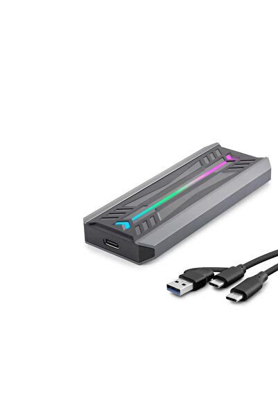 Skygo SSD Kutu Type-C 3.1 + Usb3.0 Nvme M2 Chıp Rtl9210 Siyah HDX1775