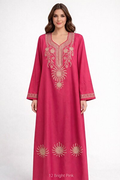 Kareem Miss Salma Women's jalabiya with distinctive oriental embroidery, soft...