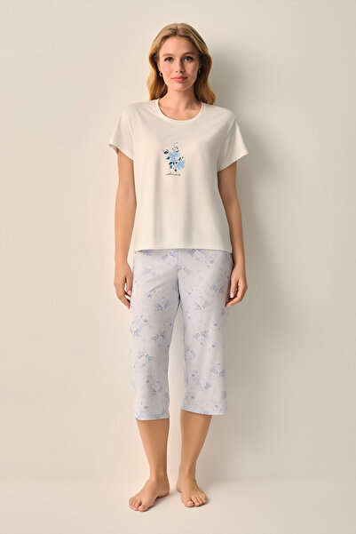 SUWEN Rowena Capri Shorts Pajama Set