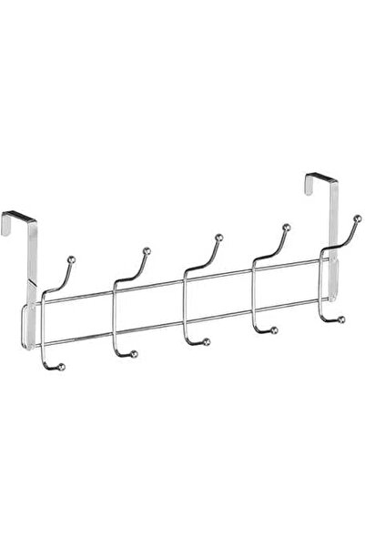 FWM علاقة ملابس تُعلق فوق الباب مزودة بخطافات، رف مناشف من الفولاذ المقاوم لل...