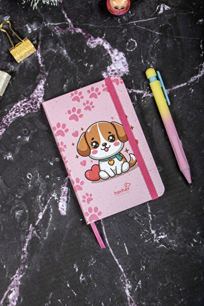DİVAL 9X14 cm Hard Cover Striped Note School Notebooks - Havhav Köpek