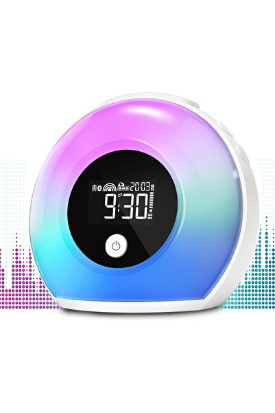 Arabest ساعة منبه بضوء الاستيقاظ - ساعة منبه ليلية للأطفال مع مكبر صوت بلوتوث...