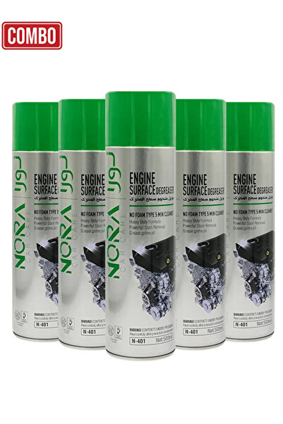 Nora N-401 Engine Surface Degreaser Combo 5pcs Heavy Duty Cleaner Spray for C...