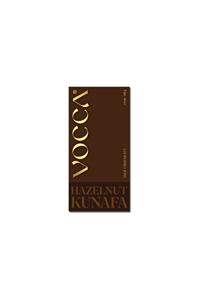 Vocca Chocolatier Vocca Kunafa Hazelnut Bar in Milk Chocolate Bar 125 gms