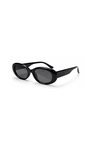 Toz Vintage Jurvin Black Retro Oval Thick Bone Frame Unisex Uv400 Vintage Ret...