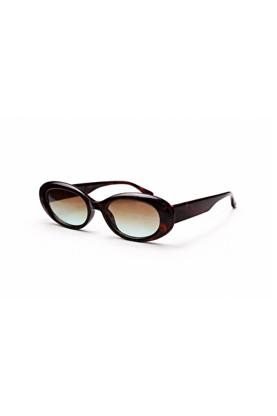 Toz Vintage Jurvin Leopard Retro Oval Thick Bone Frame Unisex Uv400 Vintage R...