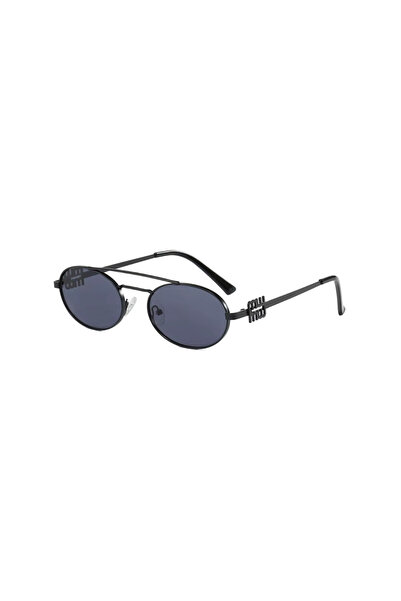Toz Vintage Ferin Black Retro Oval Metal Frame Thin Handle Unisex Uv400 Vinta...