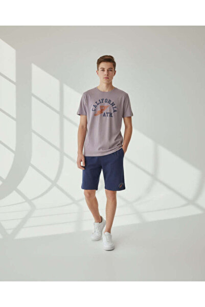 REDTAG طقم بيجاما رمادي مطبوع عليه شعار كاليفورنيا للأولاد الكبار