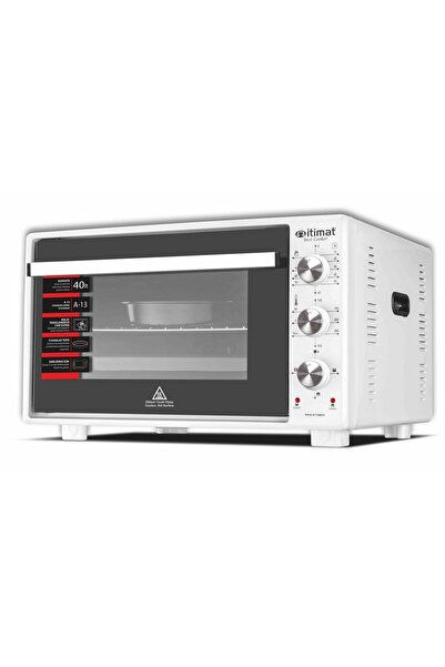 İtimat 40 LT I-08TT ÇİFT CAMLI TERMOSTATLI MİNİ FIRIN İNOX GRİ