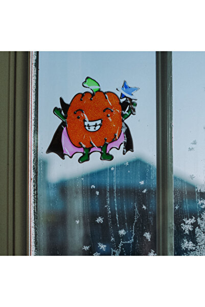 FAMİLY Halloween window decoration - Sparkling Pumpkin pattern