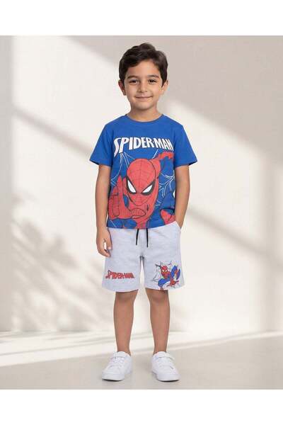 REDTAG Boys Blue 2 Piece T-Shirt With Shorts Set