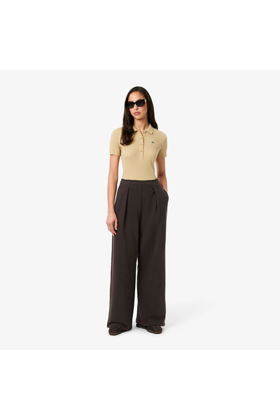 Lacoste Kadın Wide Leg Kahverengi Eşofman Altı