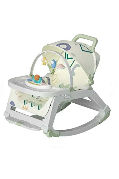 Arabest كرسي هزاز للأطفال 5 في 1، محمول للأطفال حديثي الولادة مع مظلة شمسية و...