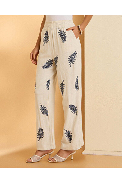 REDTAG Women White Wideleg Trouser