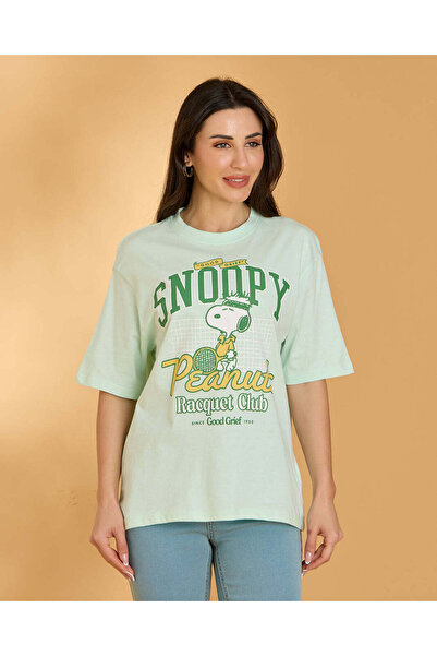 REDTAG Women Mint Printed T-Shirt