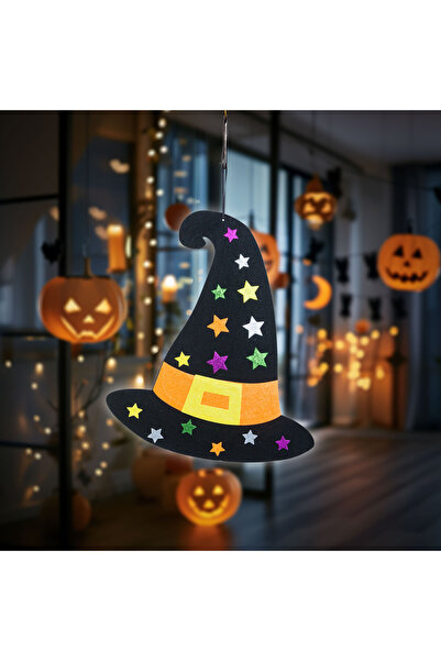 FAMİLY Halloween decoration - witch hat - can be hung - felt - 38 x 33 cm